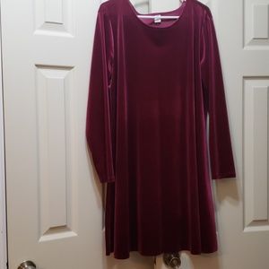 Purple velvet dress